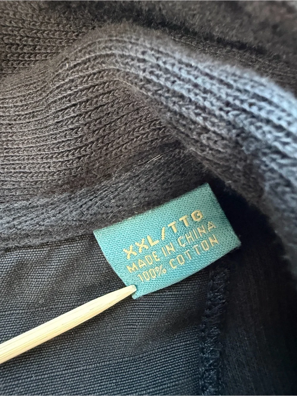 Tommy Bahama Relax 1/4 Zip Sweatshirt Black XXL 100% Cotton